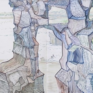 Yuan Yunsheng, Landscape, Oil on canvas, 240x560cm, 2018