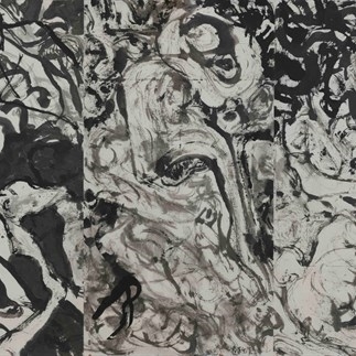 Yuan Yunsheng, Disguised form(1), 1991, Ink painting on paper, 180 x 291 cm