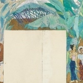 Yuan Yunsheng, Draft of “Water-splashing Festival—An Ode to Life”, gouache on paper, 33.9×198.6cm, 1979