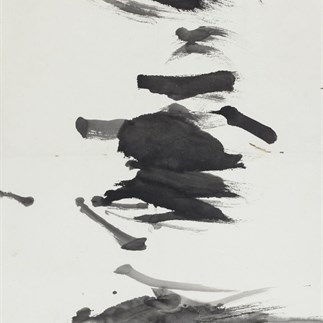 Yuan Yunsheng, Looking West, Ink on paper, 136x70cm, 1991