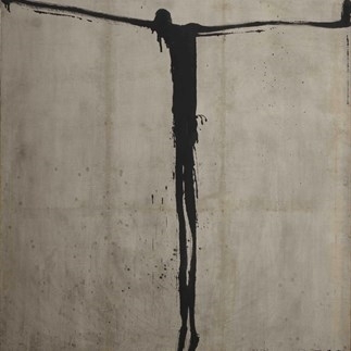 Yuan Yunsheng, Martyr, 1981, Ink on linen, 198 x 188 cm