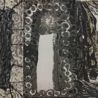 Yuan Yunsheng, Word-less Monument, 1991-2015, Ink painting on paper, 180 x 288 cm