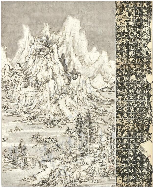 Wang Tiande, Playing with the Snow on the Boat, 2019; Ink, rubbing and burn marks on xuan paper, 98.5x79.5cm.jpg