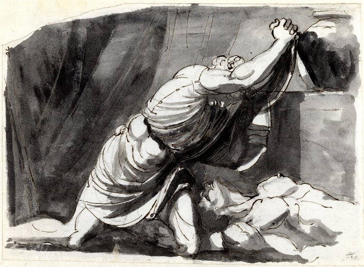 图6《阿喀琉斯悼念帕特洛克罗斯》（Achilles Lamenting for Patroclus), 亨利·菲斯利（Henry Fuseli），1770.jpg