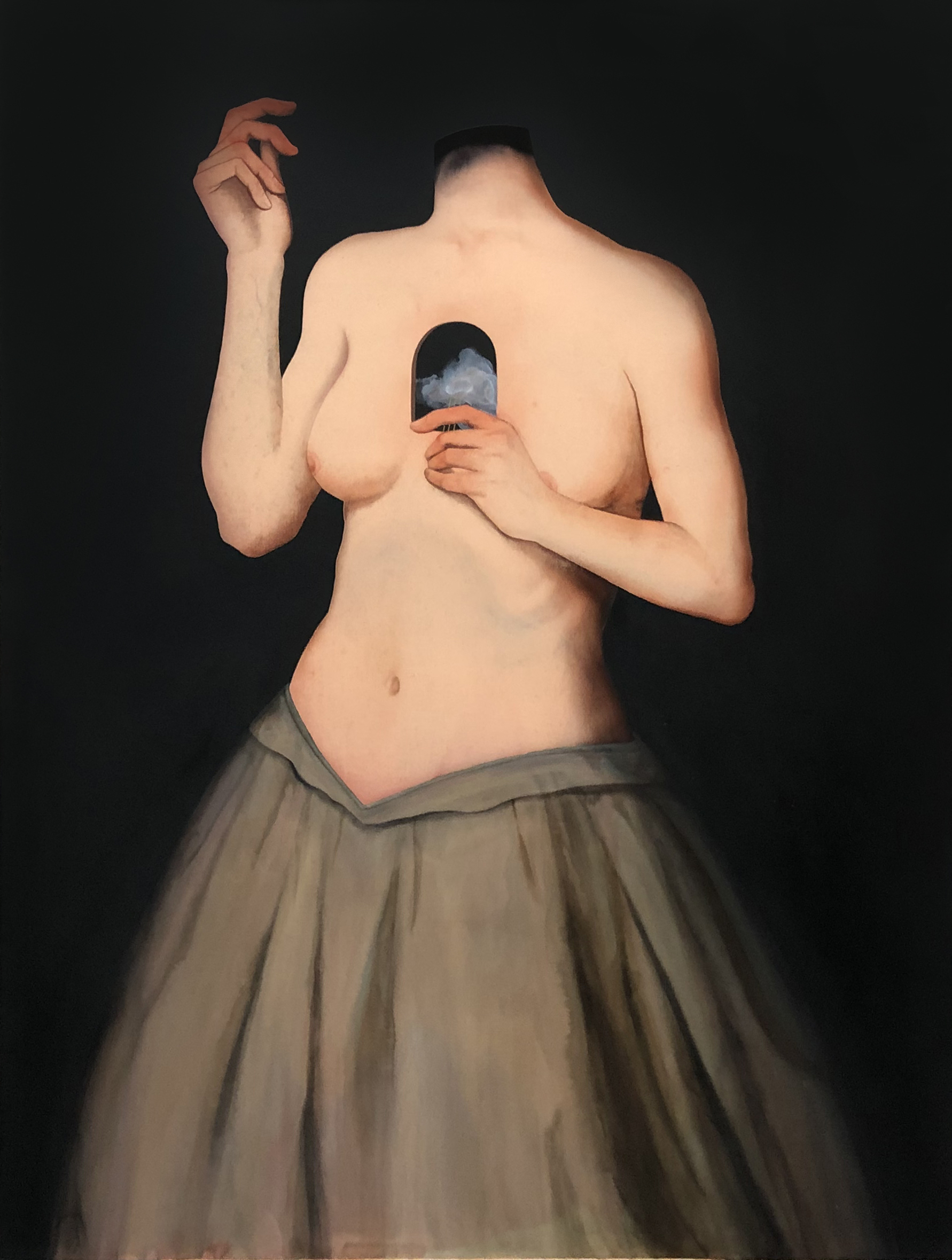 《积雨云》，郭新元，丝网独幅综合材料，90×120cm.jpg