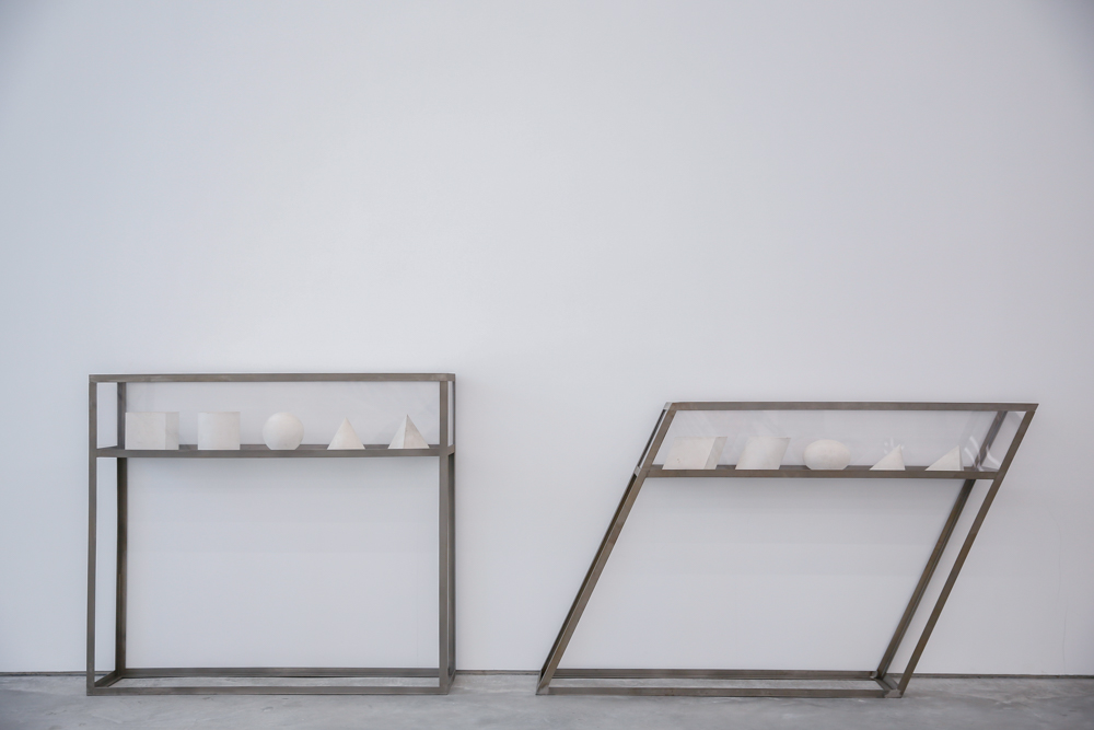 Dual System, 2009, White marble, stainless frame, PMMA, Dimension variable, Exhibition View  ©️CAFA ART INFO Photo by Hu Sichen 9.jpg