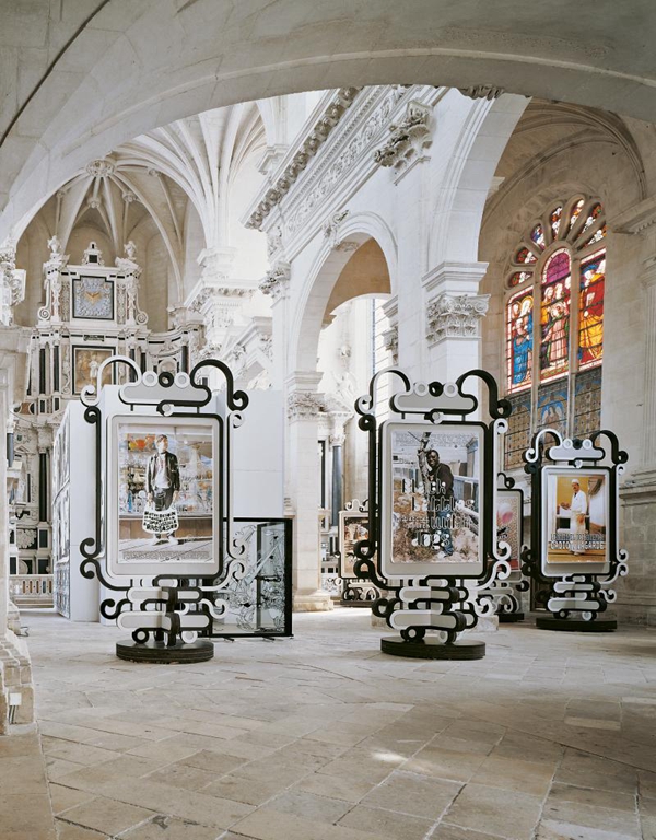 Exhibition view of Chapelle des Jésuites, Festival International de l'Affiche et des Arts Graphiques, Chaumont. Includes Sucette, Agent, Paravent and Théâtre de Lorient posters..jpg