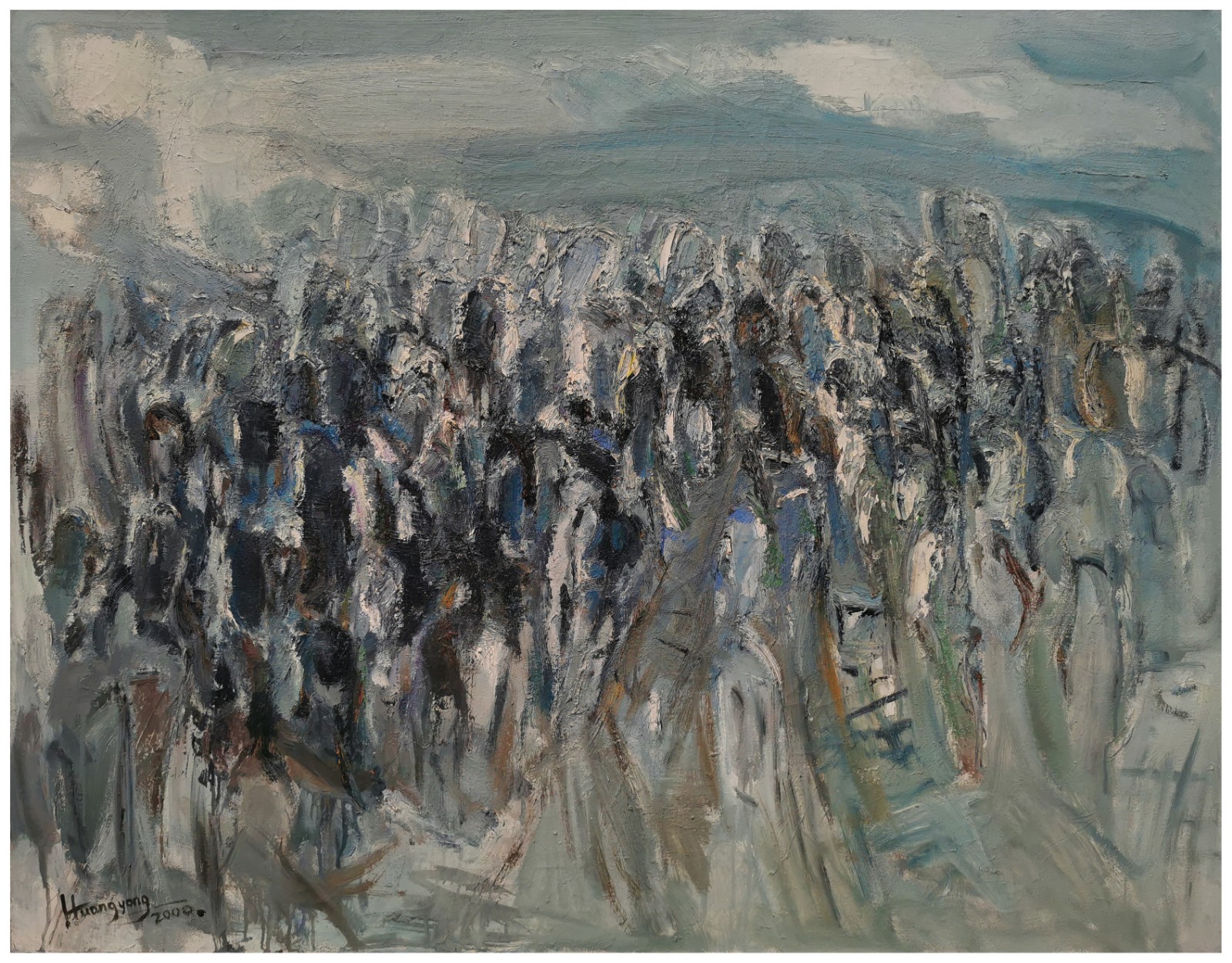 08 Huang Yong, Movements No. 1, 91x117cm, Oil on canvas, 2000.jpg