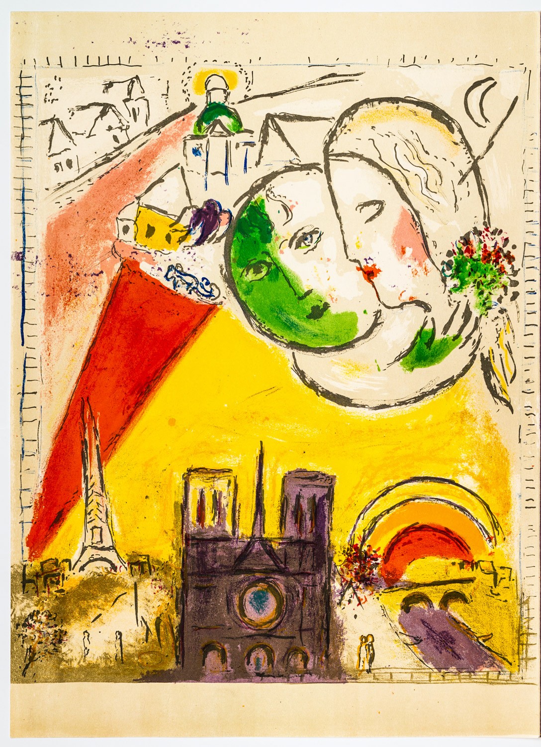 10. 星期日，石版印刷，28×38cm，1954.jpg