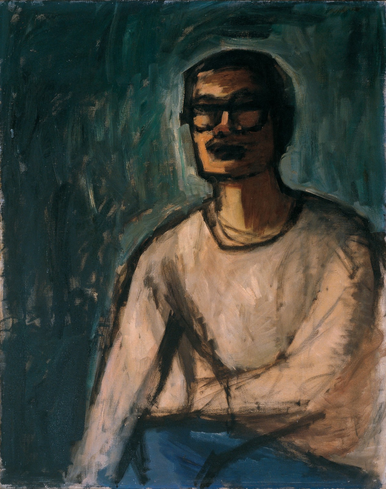 01《自己》72x91cm布面油画1977年.jpg