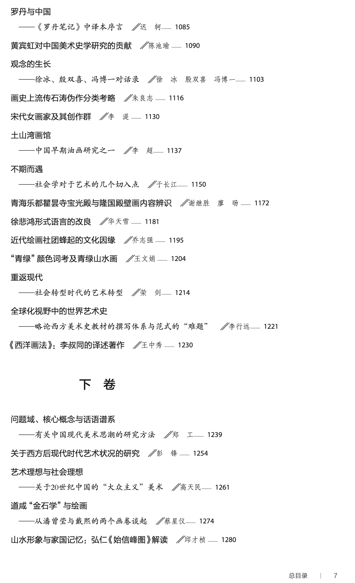 4、《高山流水——美术研究创刊六十年优秀学术论文选集》图书目录1 (7).png