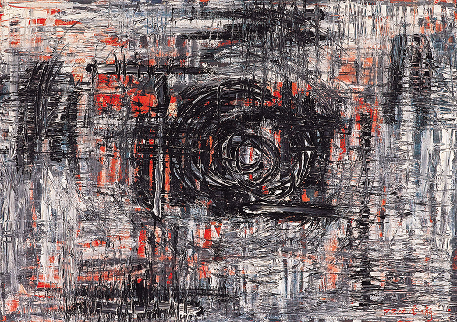 4、金日龙， 夜行，纸面丙烯，70×100cm，1997.jpg