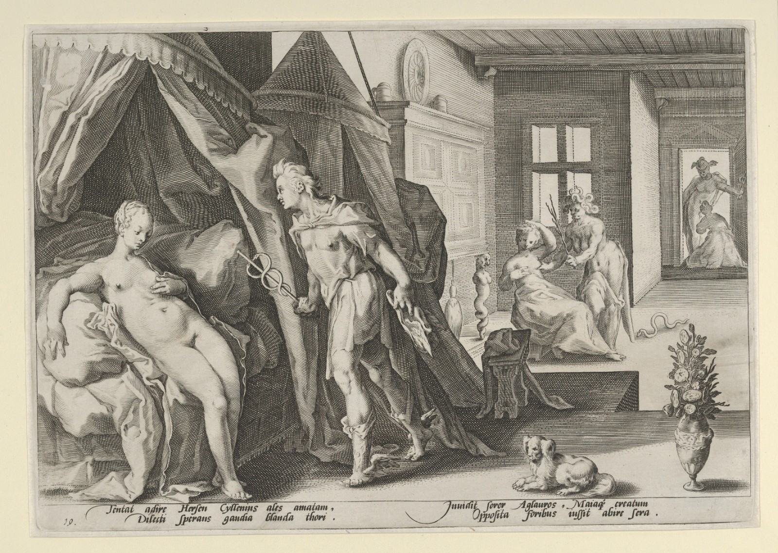 图18 1590 Mercury_Entering_Herse's_Room_After_Changing_Agraulos_to_Stone,_from_Ovid,_Metamorphoses,_Book_II_MET_Hendrik Goltzius.jpg