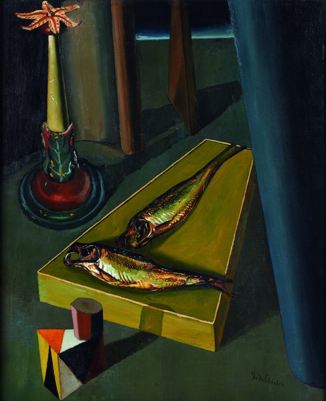 图十三 基里科，神圣的鱼（Sacred Fish），1918.jpg