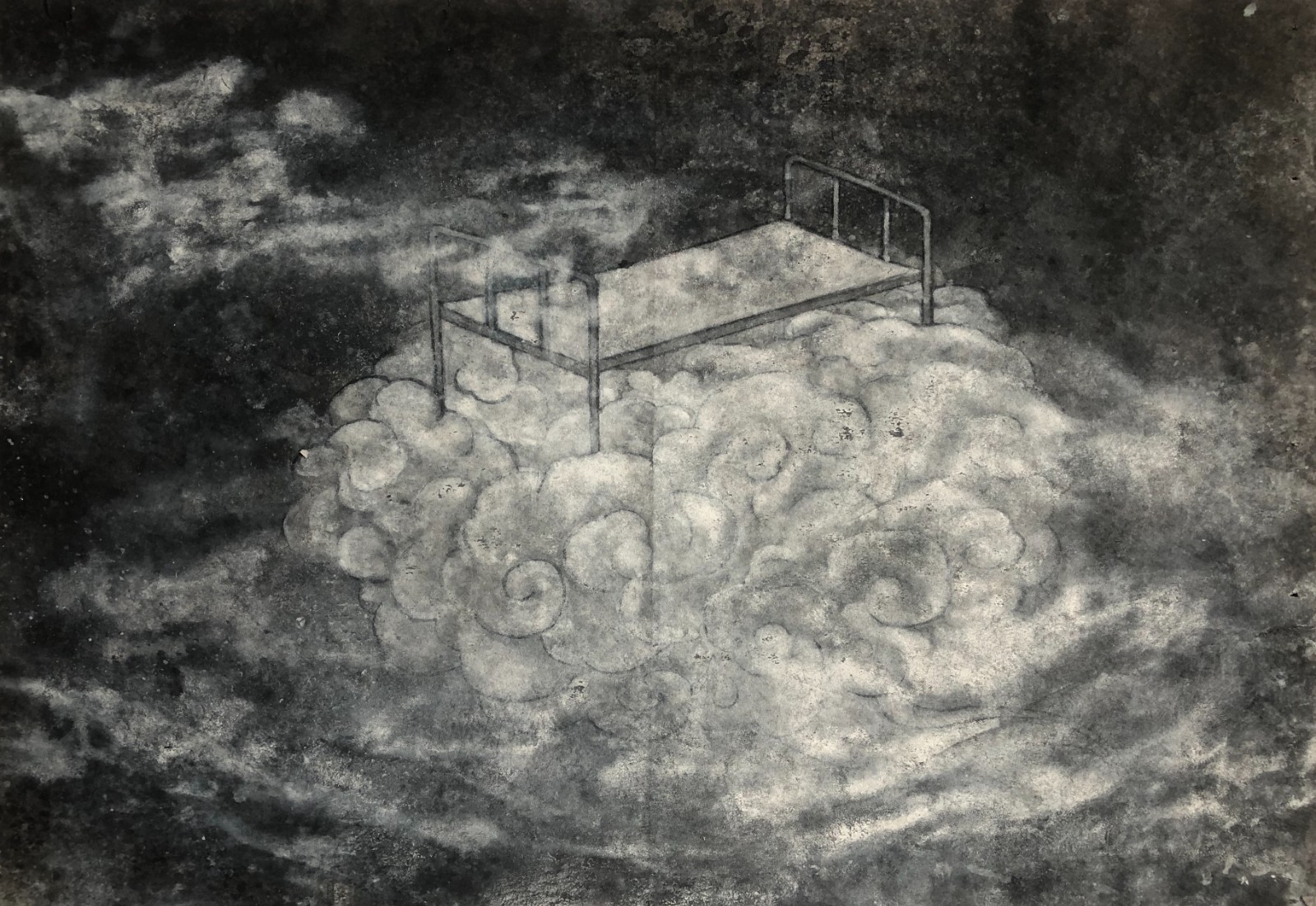 Qiang Yong Inhabiting  37.5x53cm  Ink and wash on newspaper 2020.jpg