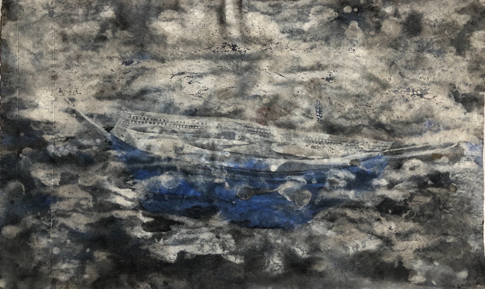 Qiang Yong Sailing  37.5x53cm  Ink and wash on newspaper 2020.jpg