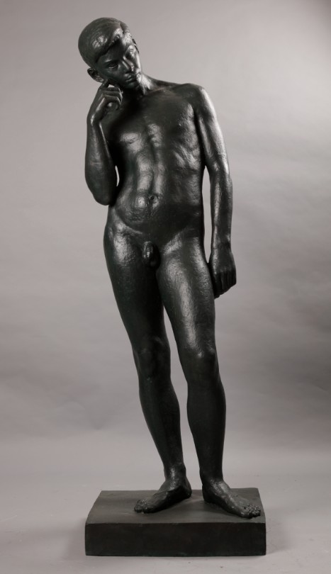 05 Hua Tianyou, Contemplation, 1943 Bronze Collected by CAFA Art Museum, Donated by the family of Hua Tianyou in 2008.jpg