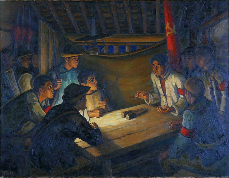 16《前夜》，胡一川，1961年，广州，布面油画，140cm×181.5cm中国美术馆藏.jpg