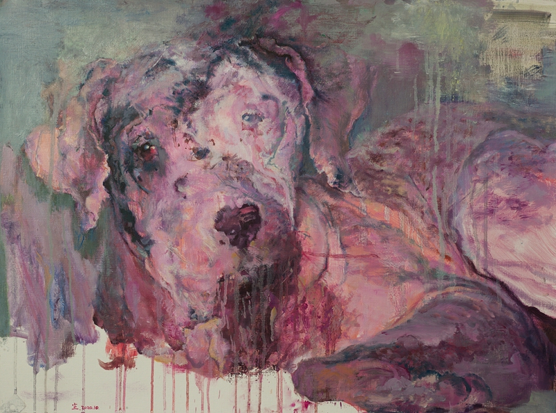 他者的肖像 #29 等待领养的狗 Portraits of Otherness #29 Dog for Donation  61x45.8cm 2020.10 纸本油画 oil on paper.jpg