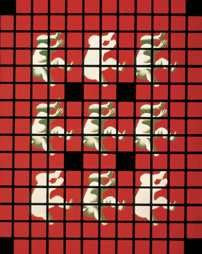 图7-10，王广义，《批量生产的圣婴——红色》，布面油画，1990年.jpg