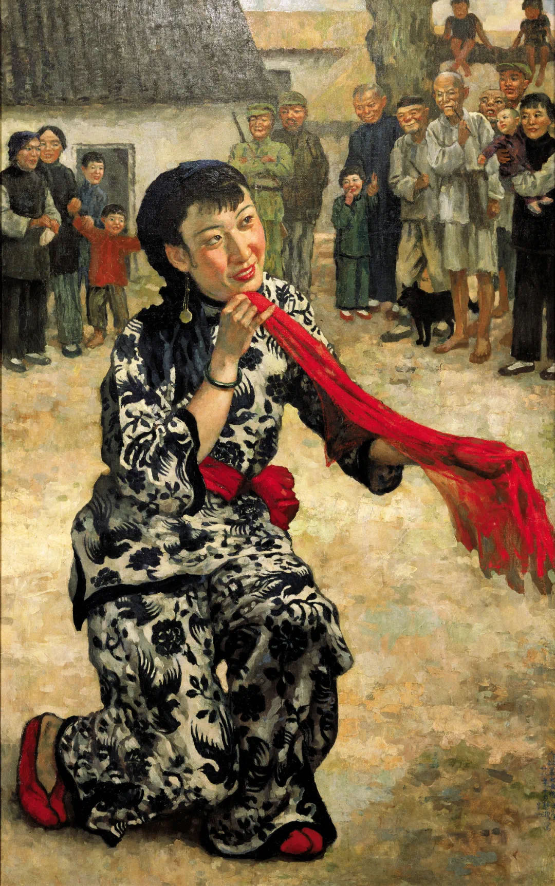 徐悲鸿 放下你的鞭子中之王莹女士 麻布油彩 144×90cm 私人藏 1939年.jpeg