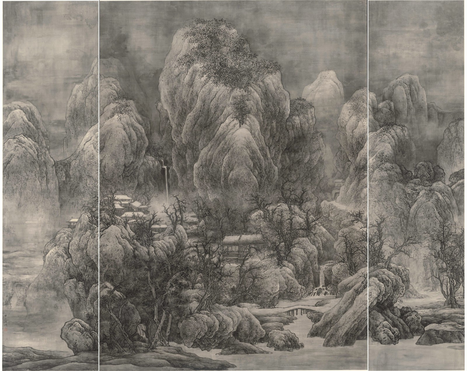 泰祥洲《天作高山》，水墨绢本，2014.jpg