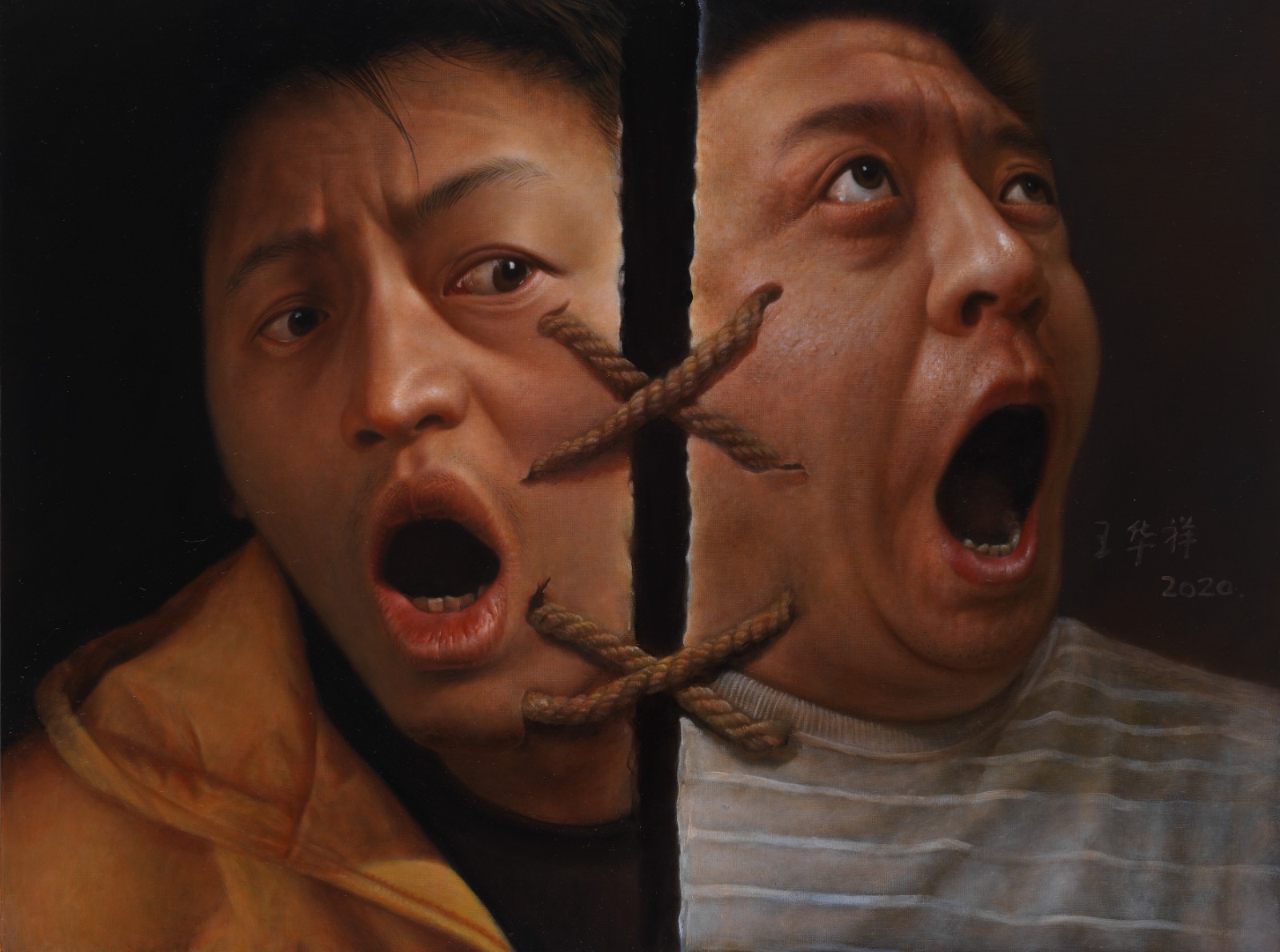 09锔瓷九 60×80cm 布面油画 2020年.jpg