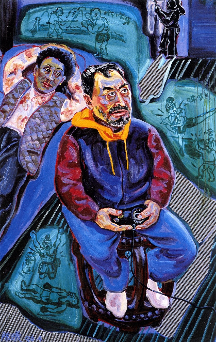 07 打游戏 120x80cm 布面油画 1996年.jpg