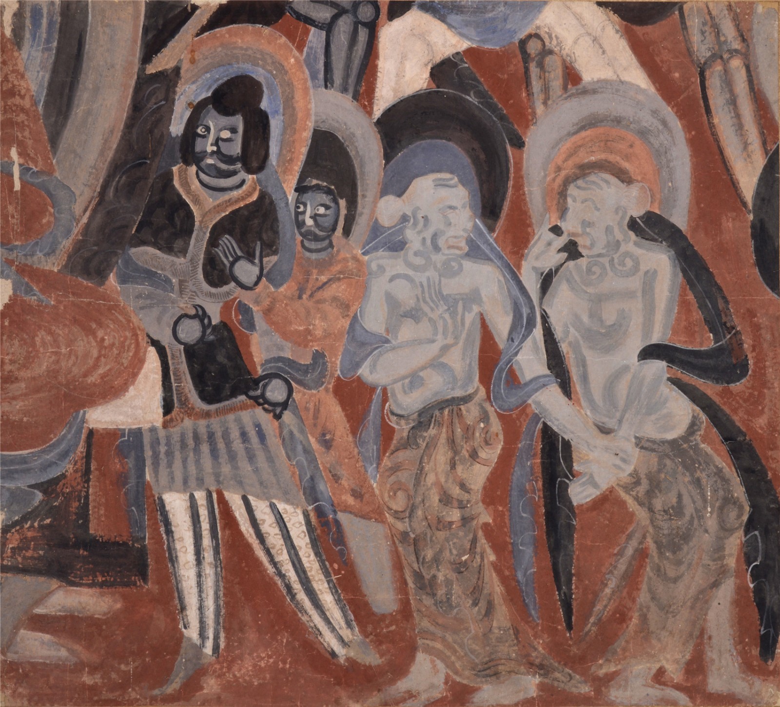 20 Dong Xiwen, Copying “The Change of Demons (detail)”, 70.5×63cm, Ink and color on paper, 1954.jpg