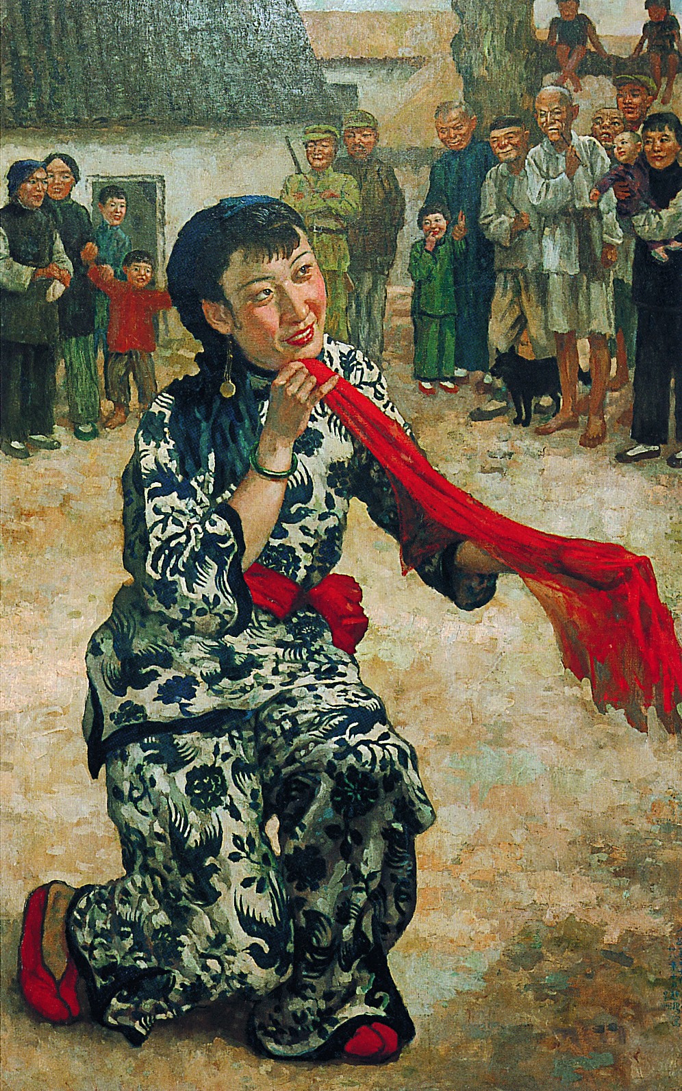 4 徐悲鸿  ，《放下你的鞭子中之王莹女士》， 布面油彩  ，144cm×90cm，  1939年  。台湾藏家收藏，新加坡国家美术馆陈列.jpeg