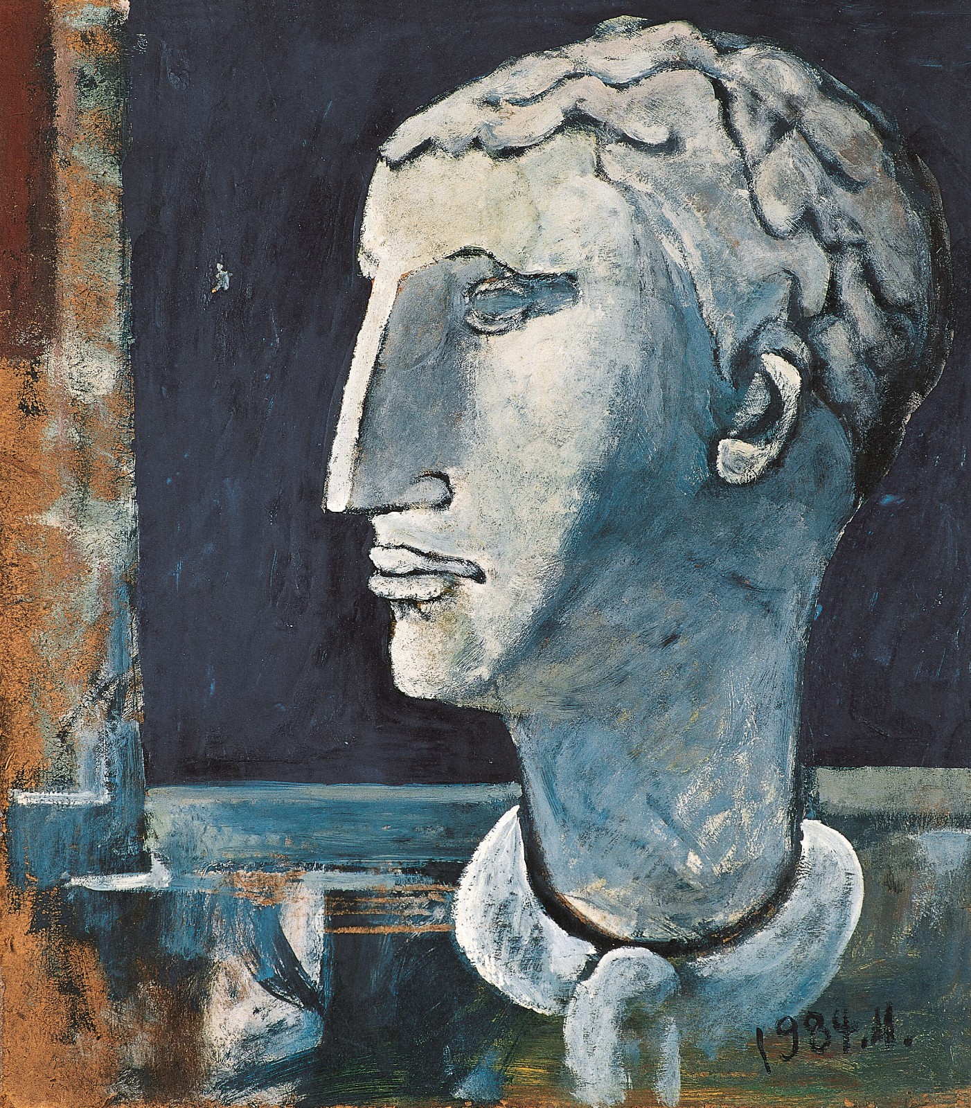 01 Tan Ping, The Plaster Statue in Front of the Window, Acrylic on canvas, 39 × 35 cm, 1984.jpg