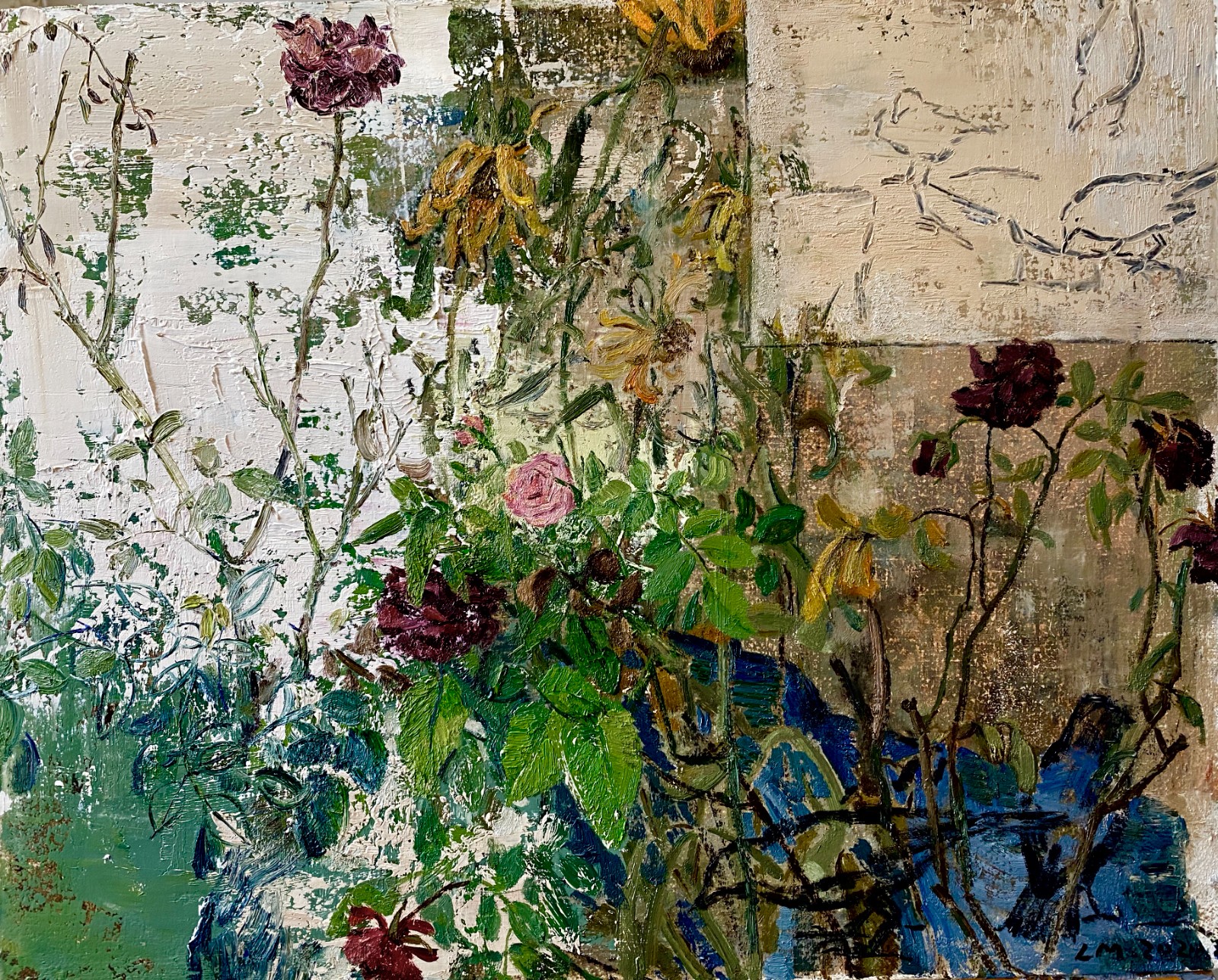 图14 花鸟图No.2，布面油画，50x60cm，2019-2020.jpg