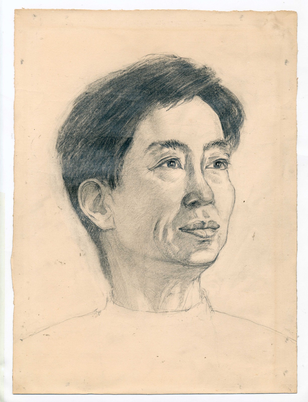 Yang Li, Portrait of Mr. Zhang Minxin, 1986, Pencil on paper, 37x27cm.jpg