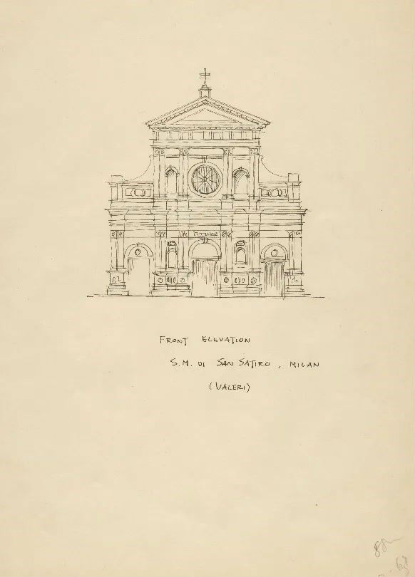 A drawing made by Liang Sicheng in 1925, during his studies at the University of Pennsylvania..jpg