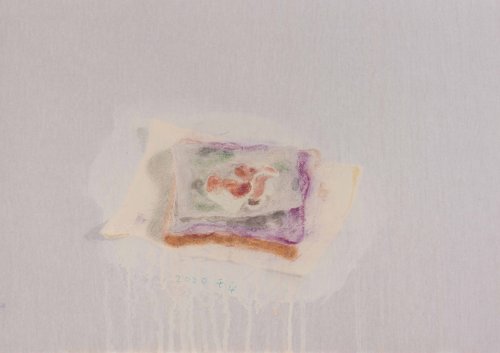 图4 早餐－2 ，Breakfast-2， 29.7x42cm  木板丙烯  2020  王玉平  _.jpg