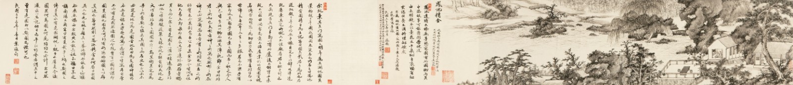 凤池精舍图卷 吴湖帆 画心29.5cm×124.8cm 1937年 纸本水墨 苏州博物馆藏.jpg