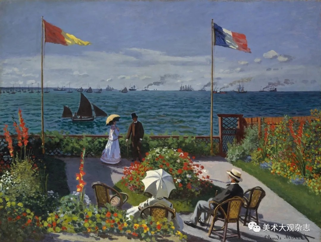 图 18 ˉ 圣阿德烈塞花园平台（La Terrace à Sainte-Adresse）ˉ 油画 ˉ 莫奈 ˉ 1867 年 ˉ 纽约大都会艺 术博物馆（The Metropolitan Museum of Art）藏.jpg