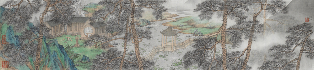 《松姿溪亭》刘旭 23×106cm 绢本设色 2021.jpg