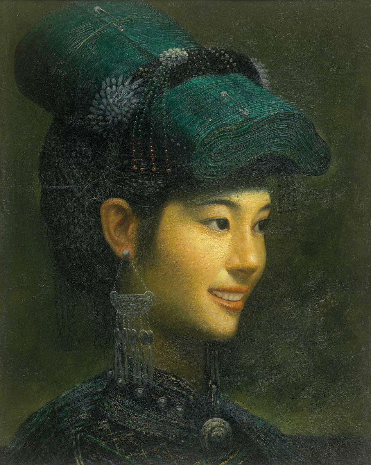 罗中立，彝族少女，木板油彩，49.5×39cm，1988年.jpg