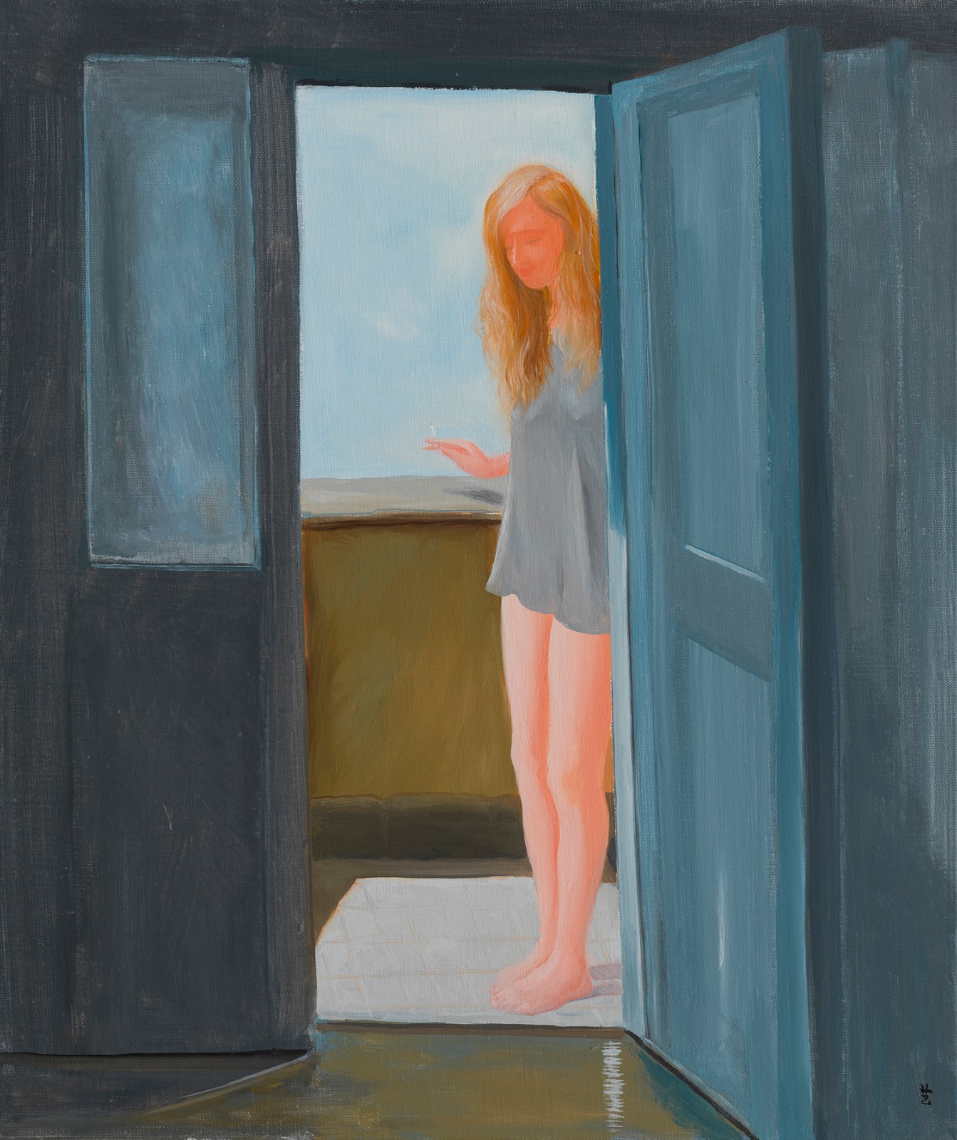 09 Wu Yi, Balcony No. 1, Oil on canvas, 60x50cm, 2020.jpg