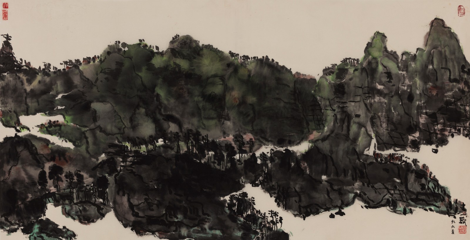 8 稳重，邵大箴，纸本水墨，66x133cm，1999年.jpg