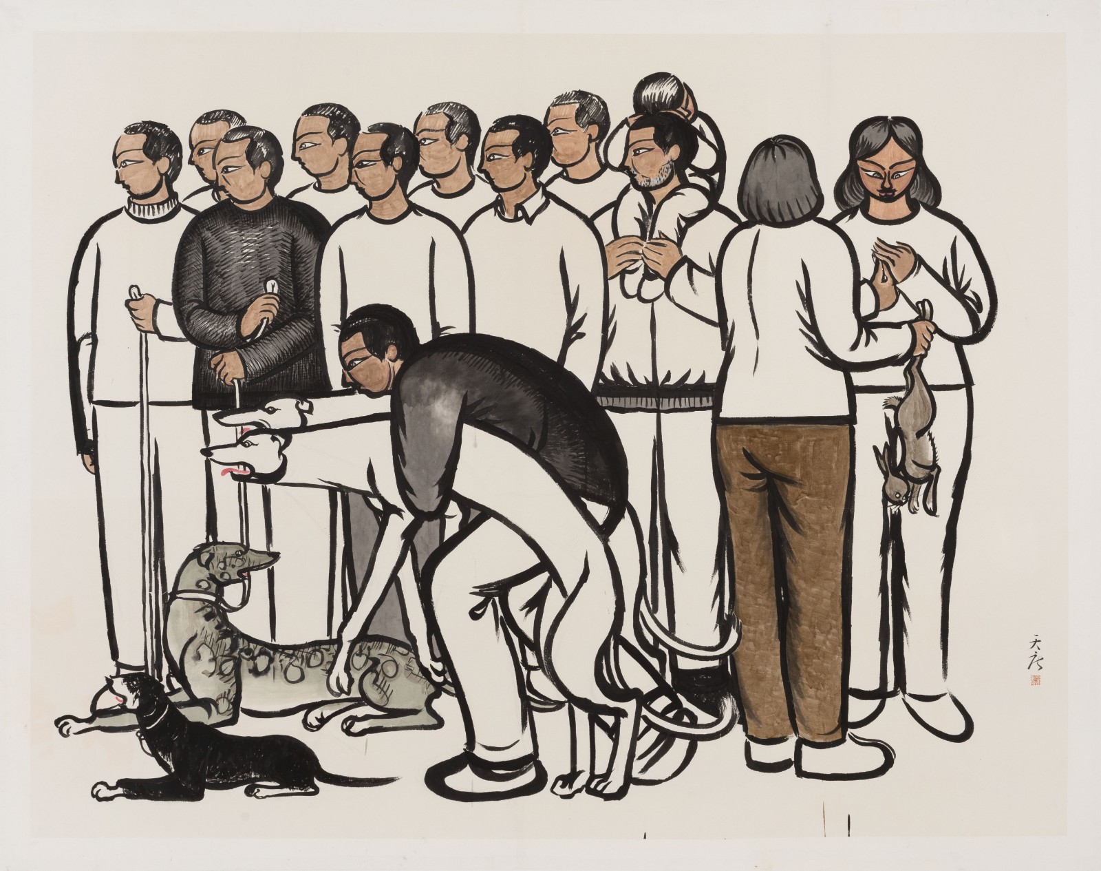 仝天庆 Tong Tianqing_众 Crowds_纸本水墨设色 Ink and color on paper_240x310cm_2022.JPG