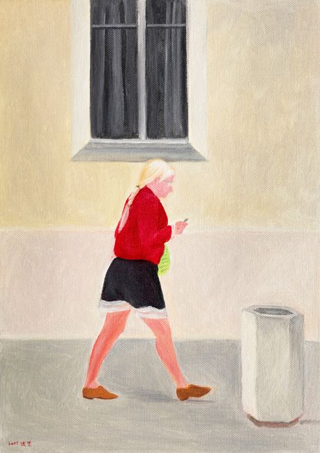 Wu Yi, Woman in a red shirt, 2018.jpg