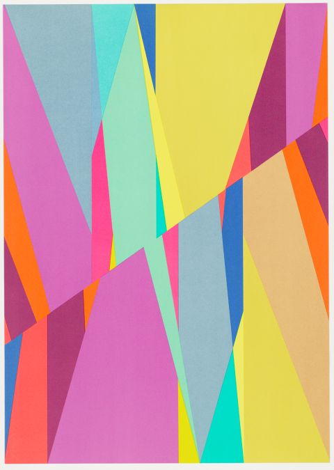 Odili Donald Odita, Cut, 2016. Offset lithograph. Harvard Art Museums Fogg Museum, Margaret Fisher Fund, 2018.33.44. © Odili Donald Odita..jpg