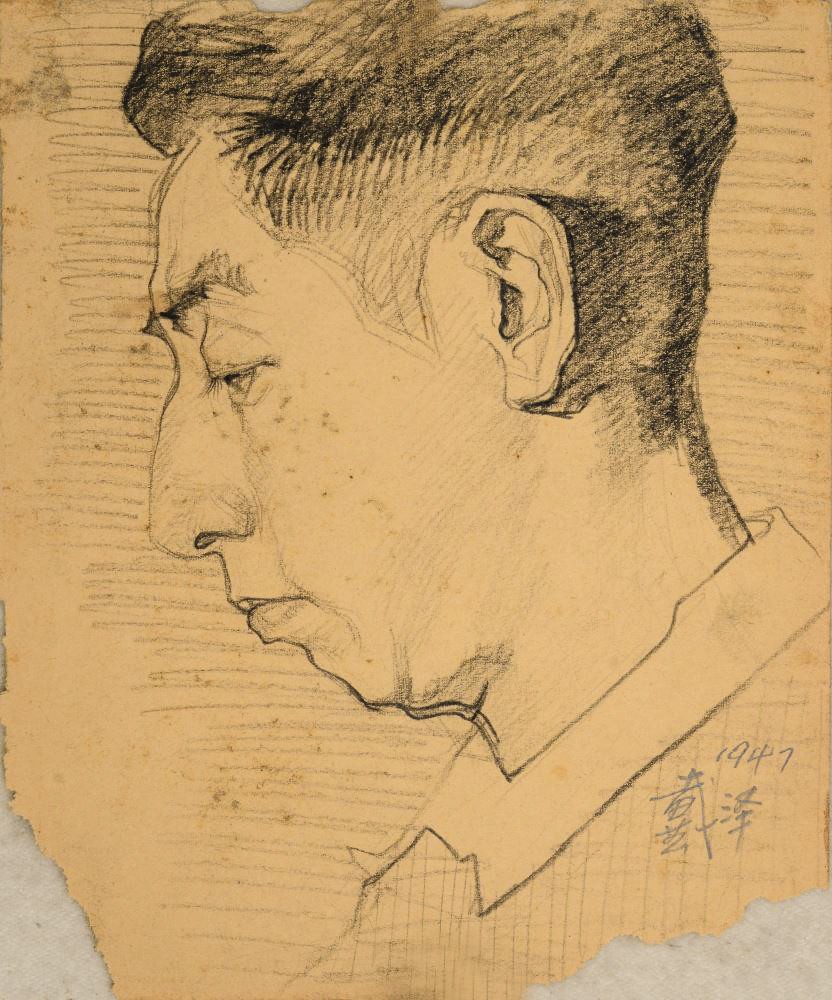 戴泽 《人物》 纸本铅笔 20×16cm 1947 私人收藏.jpg