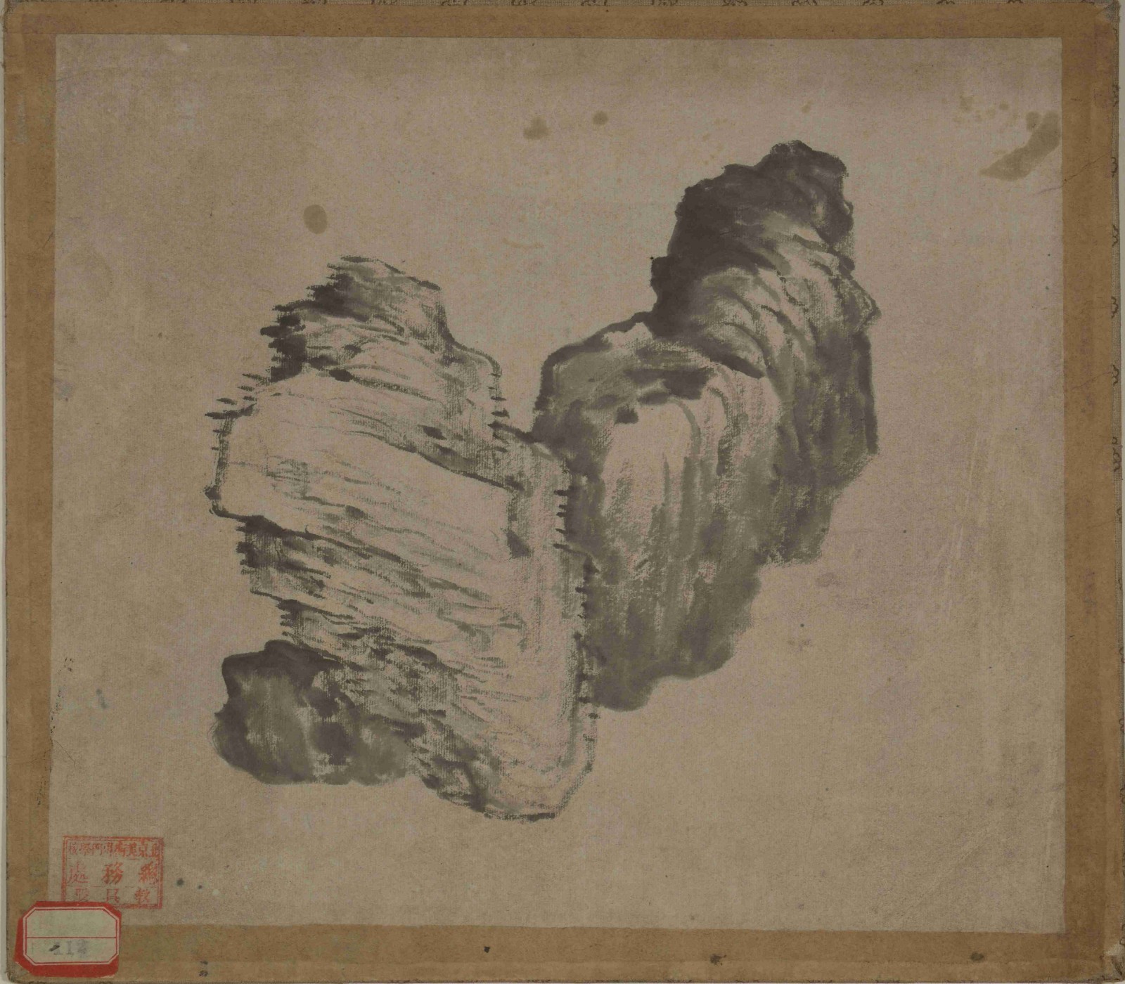 Xiao Qianzhong, Landscape Painting Demonstration Sketch 4, circa. 1918-1922, 28x31cm, ink on paper, collected by CAFAM.jpg