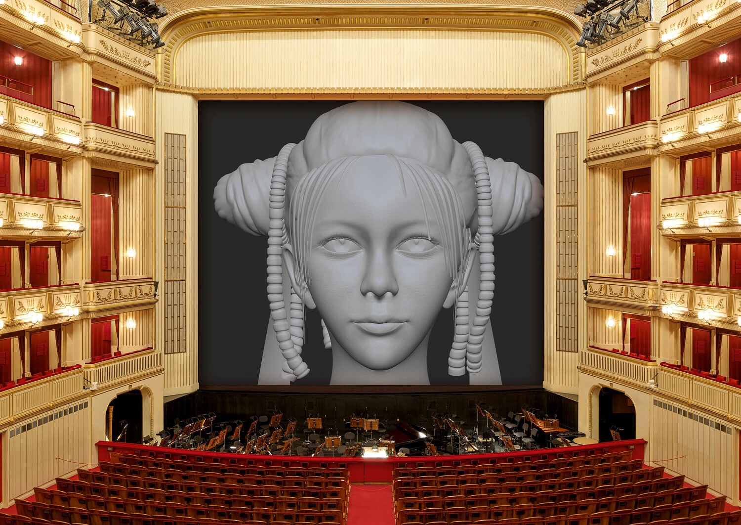 Cao Fei, The New Angel, 2022. Installation View, Safety Curtain, museum in progress, Vienna State Opera, 2022-23. Courtesy of Cao Fei, Vitamin Creative Space and Spruth Magers..jpg