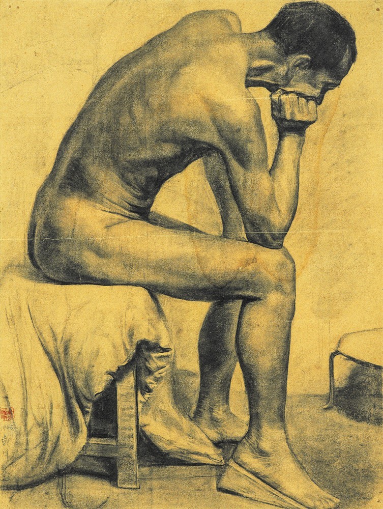 08 Man’s Figure, Pencil on paper, 76×54cm, 1945.jpg