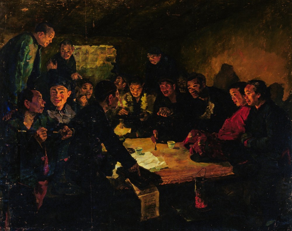 10 The Peasants’ Group Meeting, Oil on canvas, 130×160cm, 1949-1950.jpg