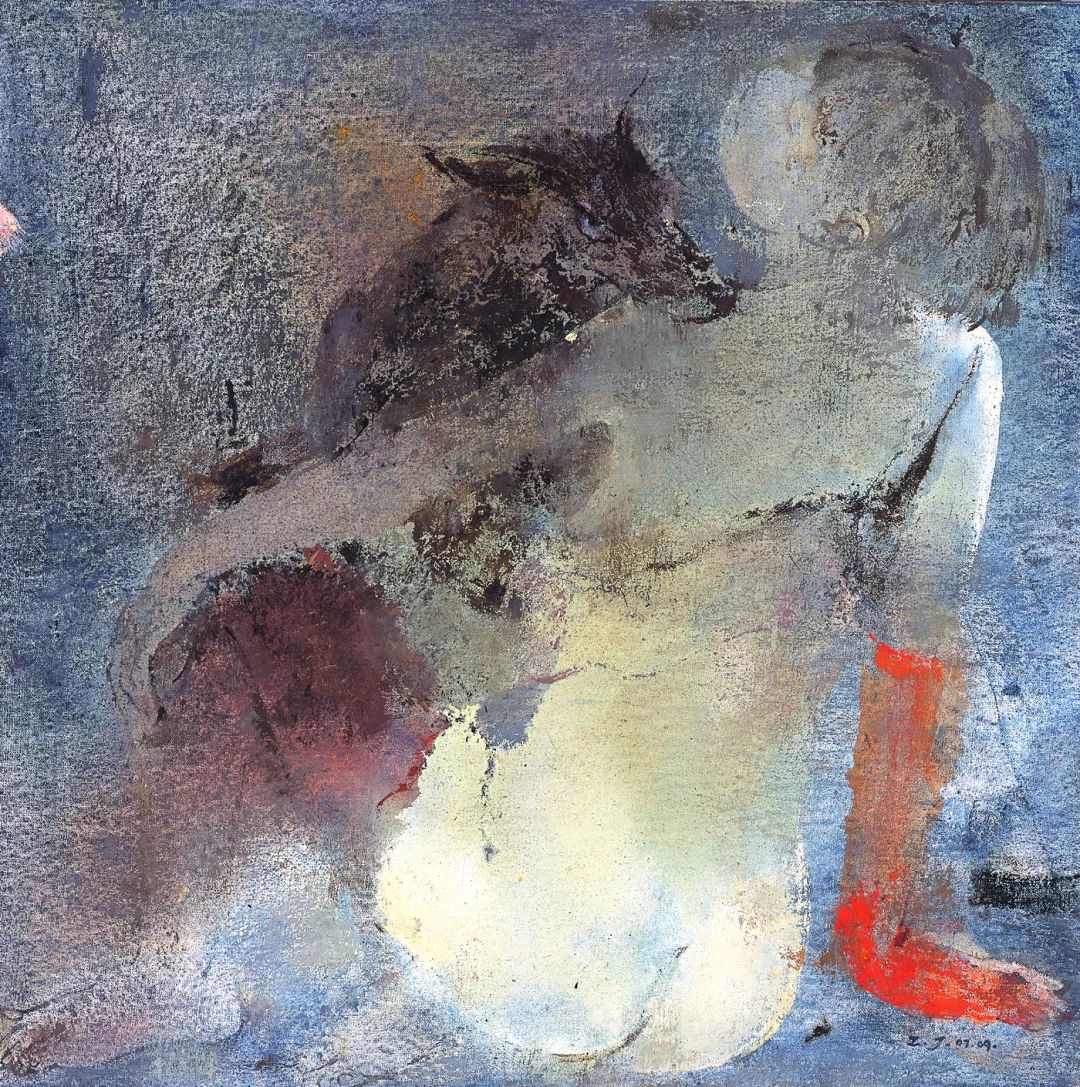 陈子君，《出没》NO.3 ，布上丙烯、油画 ，80×80cm，2007.jpg